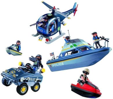 Playmobil, City Action, Wielka akcja policji z silnikiem, 9043