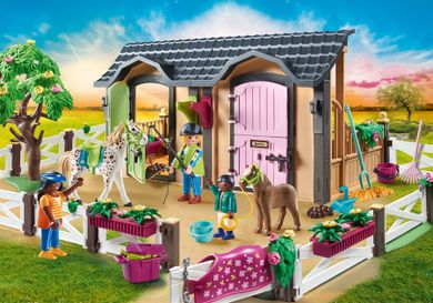 Playmobil, Country, Nauka jazdy konnej z boksami dla koni, 70995