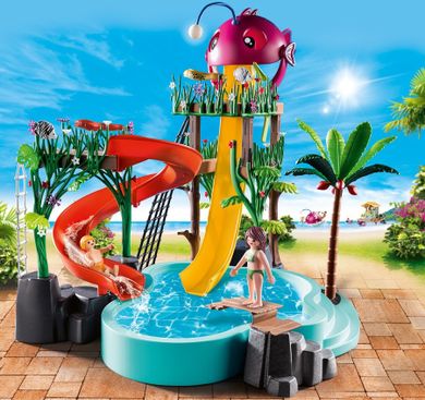 Playmobil, Family Fun, Aqua Park ze zjeżdżalniami, 70609
