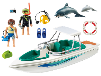Playmobil, Family Fun, Nurkowie z motorówką, 6981
