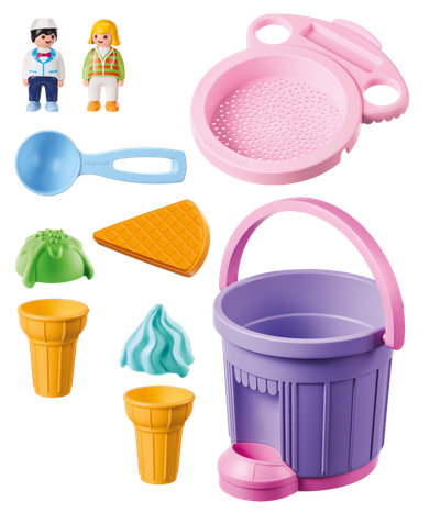 Playmobil, Sand, Wiaderko do piasku Lodziarnia, 9406