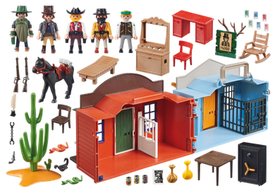 Playmobil, Western, Przenośne miasteczko westernowe, 70012