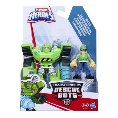 Playskool, Transformers, Rescue Bots, Boulder The Construction Bot & Graham Burns, zestaw 2 figurek