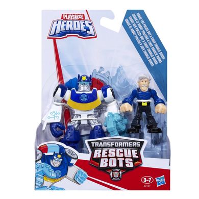 Playskool, Transformers, Rescue Bots, Chase The Police Bot & Chief Charlie Burns, zestaw 2 figurek