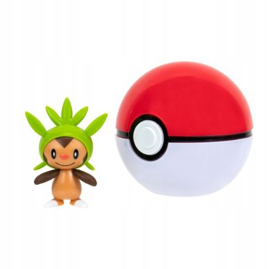 Pokemon, Clip'N'Go, Seria 14, zestaw Poke Ball z figurką Chespin