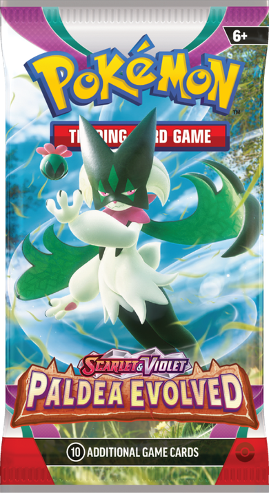 Pokemon TCG: Scarlet & Violet, Paldea Evolved, Booster, gra karciana, dodatek, 1 szt.