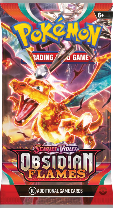 Pokemon TCG: Scarlet and Violet: Obsidian Flames, Booster, gra karciana, dodatek, 1 szt.