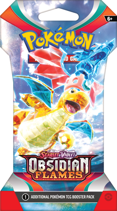 Pokemon TCG: Scarlet and Violet: Obsidian Flames, Sleeved Booster, gra karciana, dodatek, 1 szt.