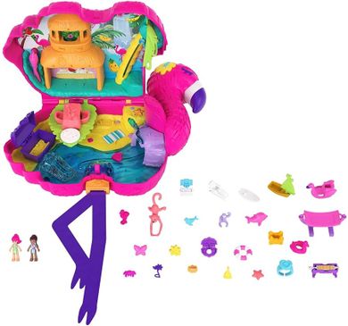 Polly Pocket, Flaming Plażowa impreza, zestaw z figurkami i akcesoriami