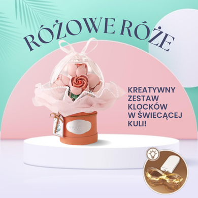QBI, róże, świecąca kula, klocki konstrukcyjne, 305 elementów