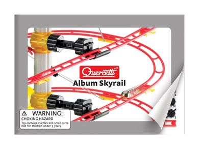 Quercetti, Skyrail Roller Coaster Motorized Mini, tor kulkowy, zestaw konstrukcyjny, 200 elementów