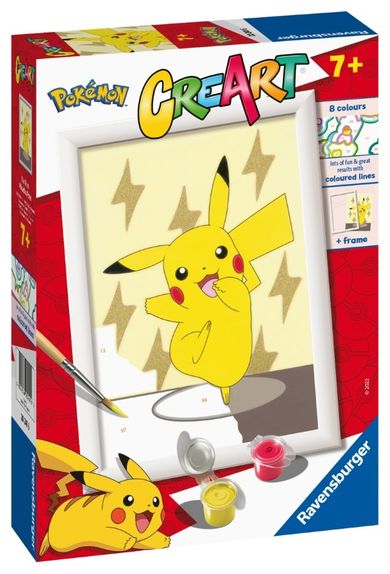 Ravensburger, CreArt, malowanie po numerach, Pokemon