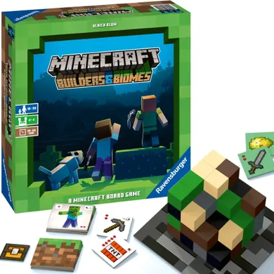 Ravensburger, Minecraft, Builders and Biomes, gra strategiczna