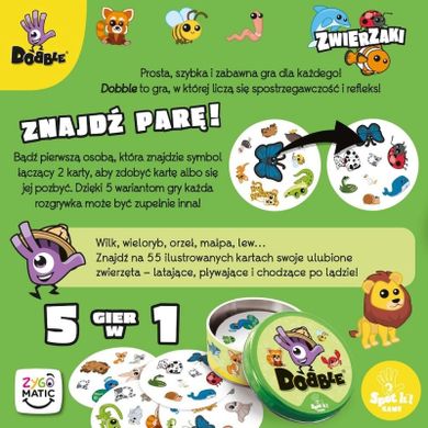 Rebel, Dobble, Zwierzaki, gra familijna