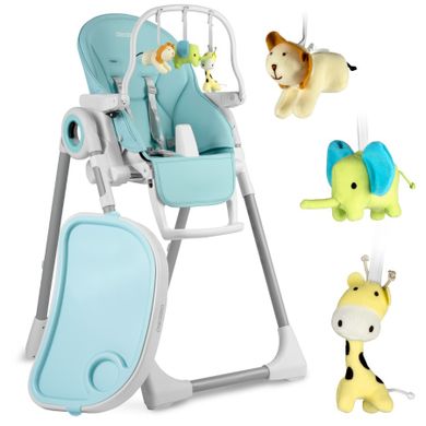 Ricokids, Belo, krzesełko do karmienia z zabawkami, turkusowe