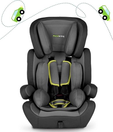 Ricokids, Massi, fotelik samochodowy, 9-36 kg, szary