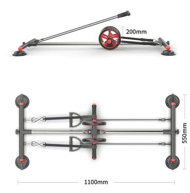 Roller z podstawą do ćwiczeń mięśni brzucha, czarny