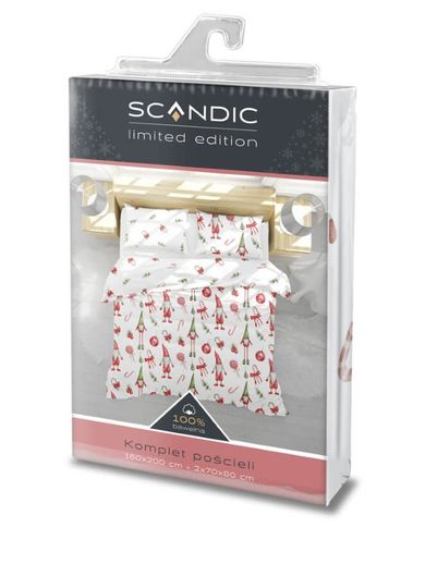 Scandic Limited, Cukrowe Skrzaty, 2-częściowy komplet pościeli, 160-200 cm