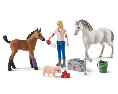Schleich, Farm World, Odwiedziny weterynarza, zestaw, 42486