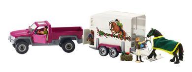 Schleich, Horse Club, Półciężarówka z koniem i przyczepą, 42346