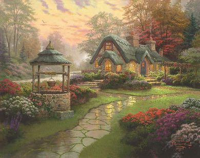 Schmidt, Thomas Kinkade: Dom ze studnią, puzzle, 1000 elementów