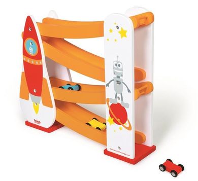 Scratch, rakieta kosmiczna, zjeżdżalnia dla samochodów