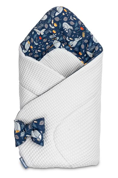 Sensillo, Kraina Zwierząt, rożek niemowlęcy, wafel, szary, 75-75 cm
