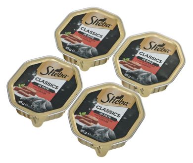 Sheba, karma, tacka, pasztet z wołowiną, 44-85g