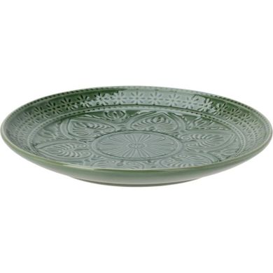 Siaki, ceramiczny talerz ze żłobionym wzorem, średnica 20 cm