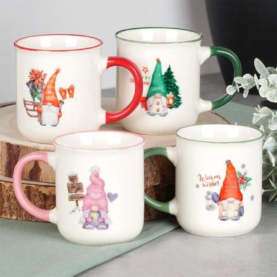 Siaki Collection, kubki świąteczne, porcelanowe, 200 ml, 4 szt.