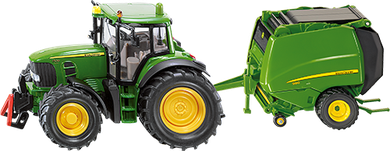Siku, Traktor John Deere z prasą, model pojazdu, 1665