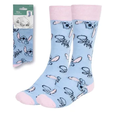 Skarpetki dziewczęce, niebieskie, Lilo i Stitch, Cerda