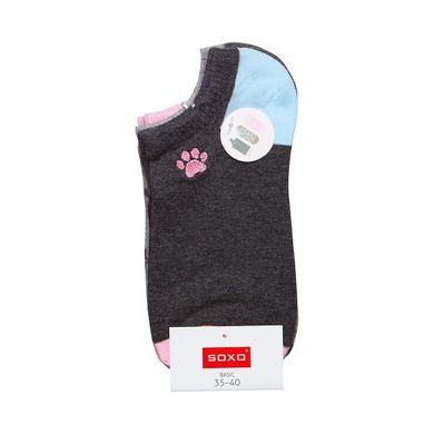 Skarpetki stopki damskie, psie łapki, 35-40, zestaw, 3 szt., Soxo