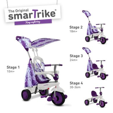 Smart Trike, Spirit, trójkołowy rowerek 4w1, fioletowy