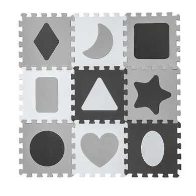 Smiki, Kształty, mata piankowa, puzzle kontrastowe, 9 elementów