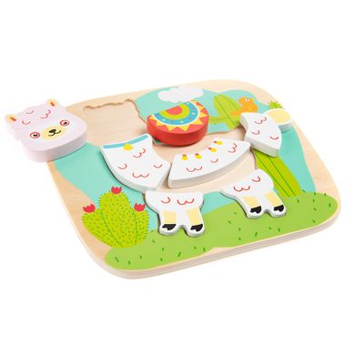 Smiki, Lama, puzzle drewniane, 7 elementów