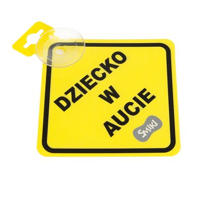Smiki, ostrzegawcza zawieszka do auta, Dziecko w aucie
