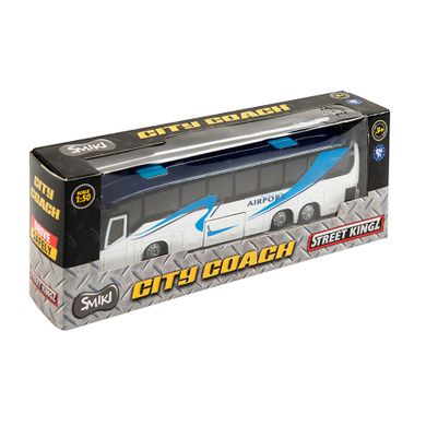 Smiki, Street Kingz, Airport, Autobus, pojazd, biały, 1:50