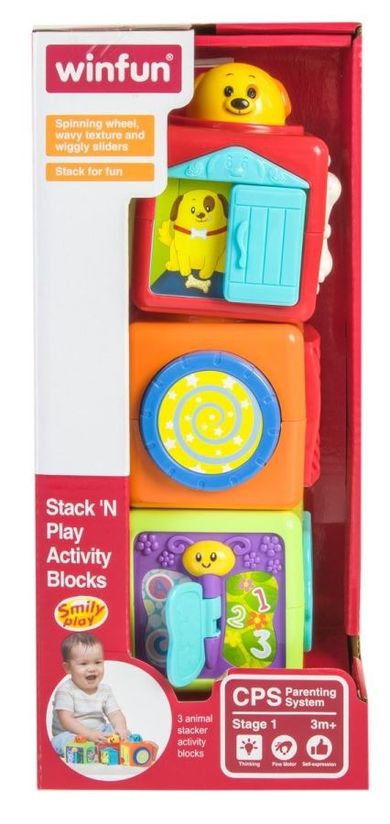 Smily Play, wieża z klocków, 3 elementy