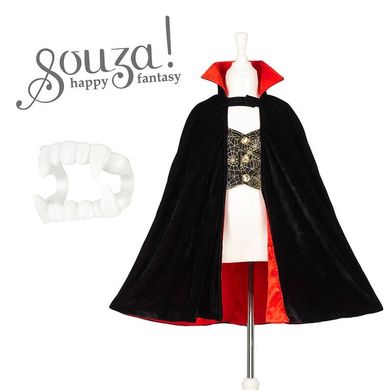 Souza! Dracula, peleryna i wampirze zęby, strój, 4-8 lat