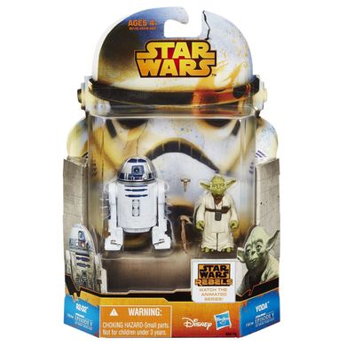 Star Wars, R2D2 & Yoda, zestaw figurek, 10 cm
