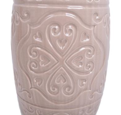 Stołek ceramiczny, beżowy, 32-32-46 cm