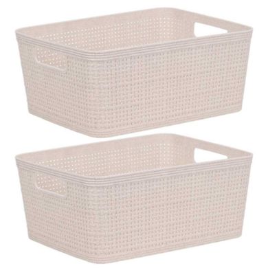Storage Solutions, plastikowe koszyki do organizacji, 24,5-19-10 cm, 2 szt.