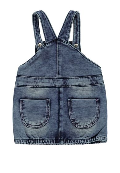 Sukienka ogrodniczka jeansowa dziewczęca, denim, Kanz