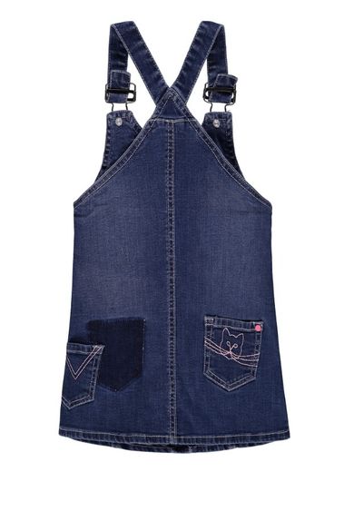 Sukienka ogrodniczka jeansowa dziewczęca, denim, Kanz