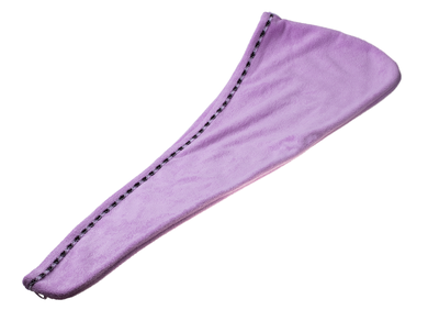 Superchłonny ręcznik do włosów, turban z mikrofibry, jasnofioletowy