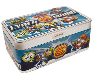 SuperZings, Cyber Squad, metalizowane pudełko i 5 figurek, zestaw
