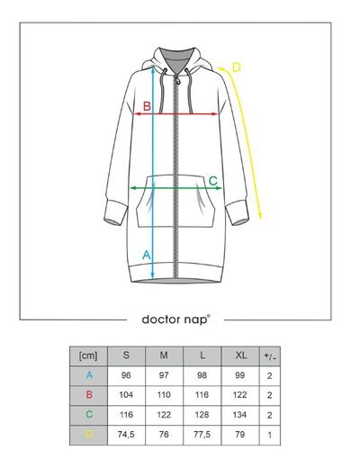Szlafrok damski z kapturem, czarny, Doctor Nap