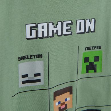T-shirt chłopięcy, zielony, Minecraft