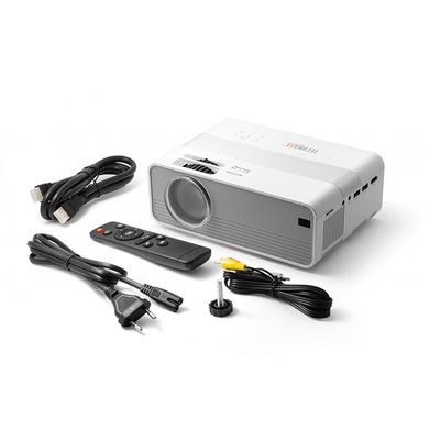 Technaxx, mini projektor, rzutnik HD, LED, 3W, biało-szary